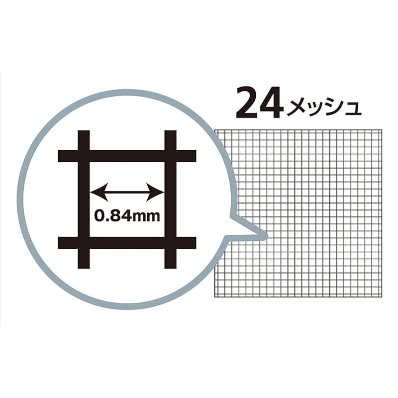 ダイオ Dio 防虫網 クラウンネット 24メッシュ 100cm×2.5m ブラック OLIVEOS_COM_TR