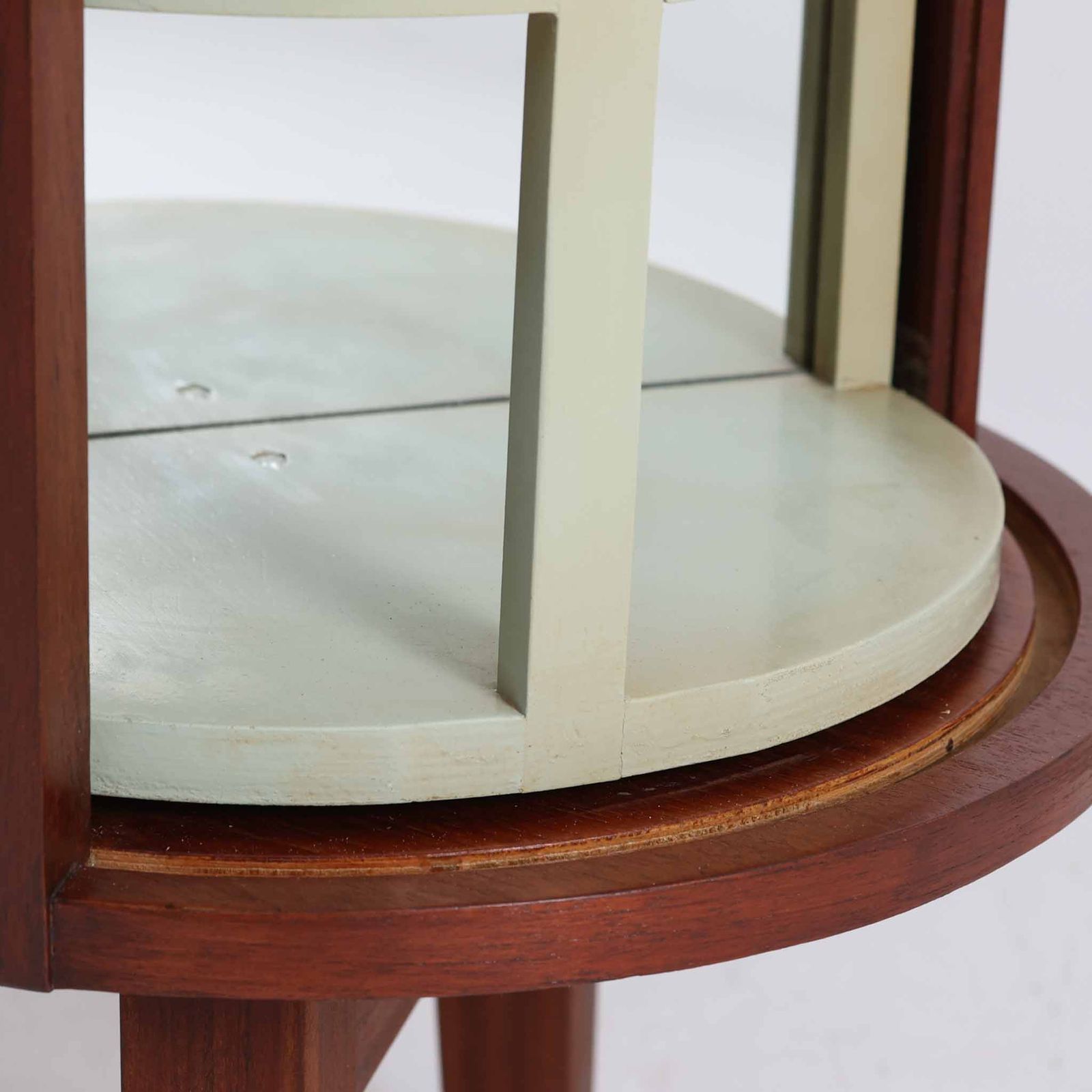 木製デスク 蛇腹収納