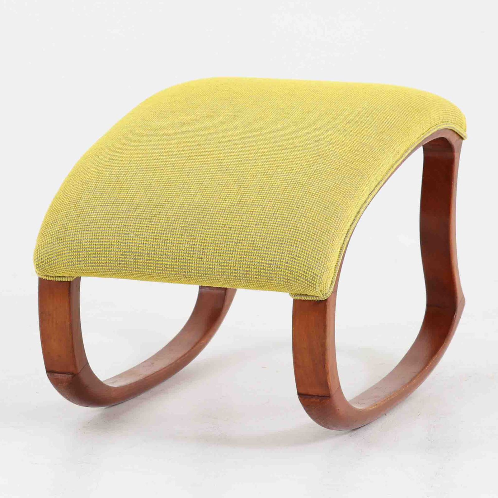 オットマン 波型フレーム ビーチ デンマーク製 北欧ビンテージ家具 北欧家具 木製スツール フットスツール 曲線デザイン DK18700
