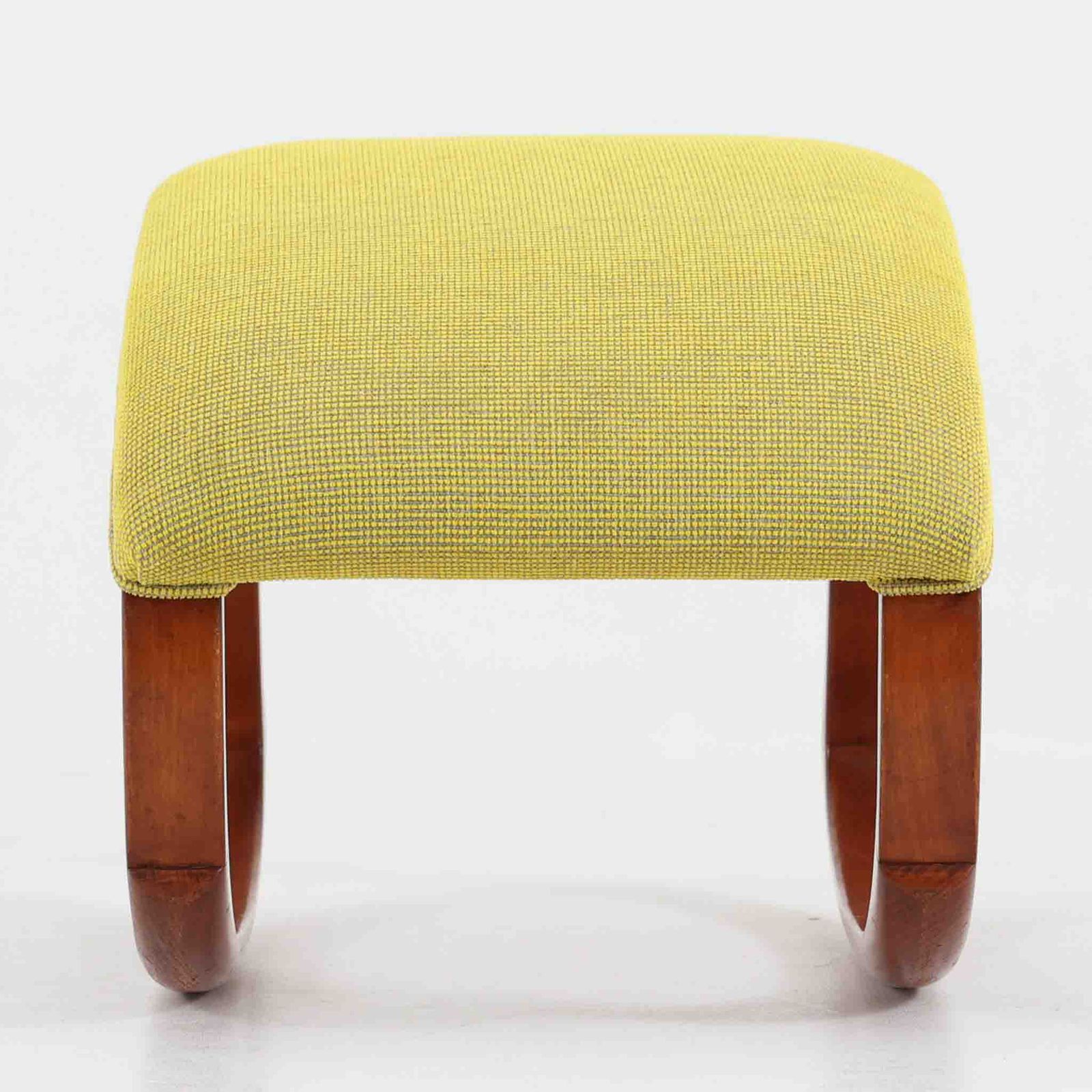 オットマン 波型フレーム ビーチ デンマーク製 北欧ビンテージ家具 北欧家具 木製スツール フットスツール 曲線デザイン DK18700