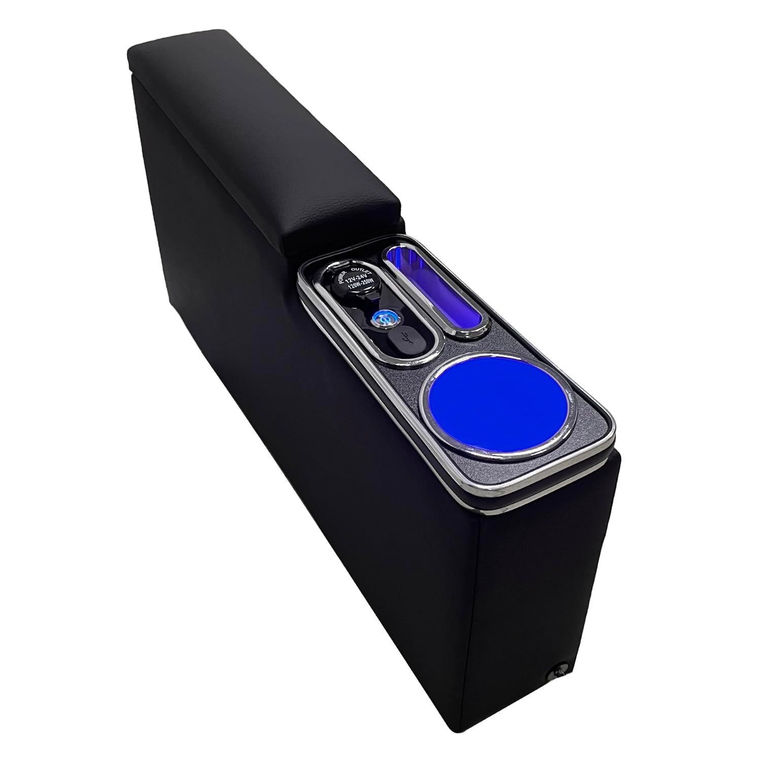 S700系ハイゼットカーゴ アームレスト コンソールボックス フットブレーキ車 HJT-2S700V S700W S710V AuoKeer S710W HIJET 足踏み式サイドブレーキ車用 ドリンクホルダー USBポート付き ブールled点灯 小物