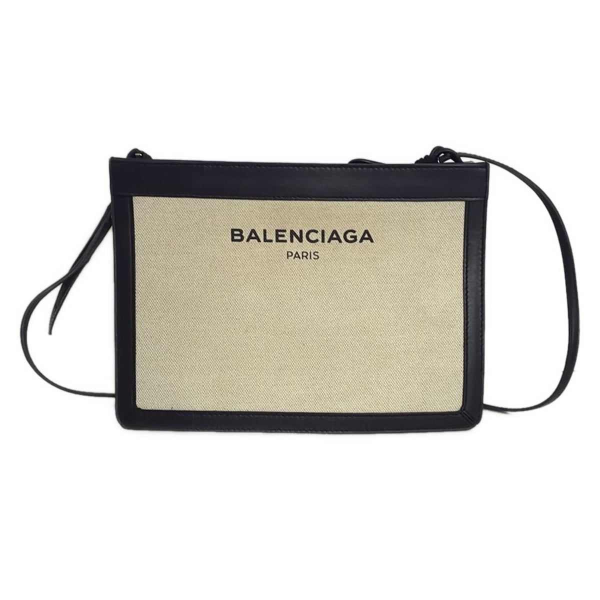 BALENCIAGA バレンシアガ キャンバス レザー ショルダー バッグ 【公式