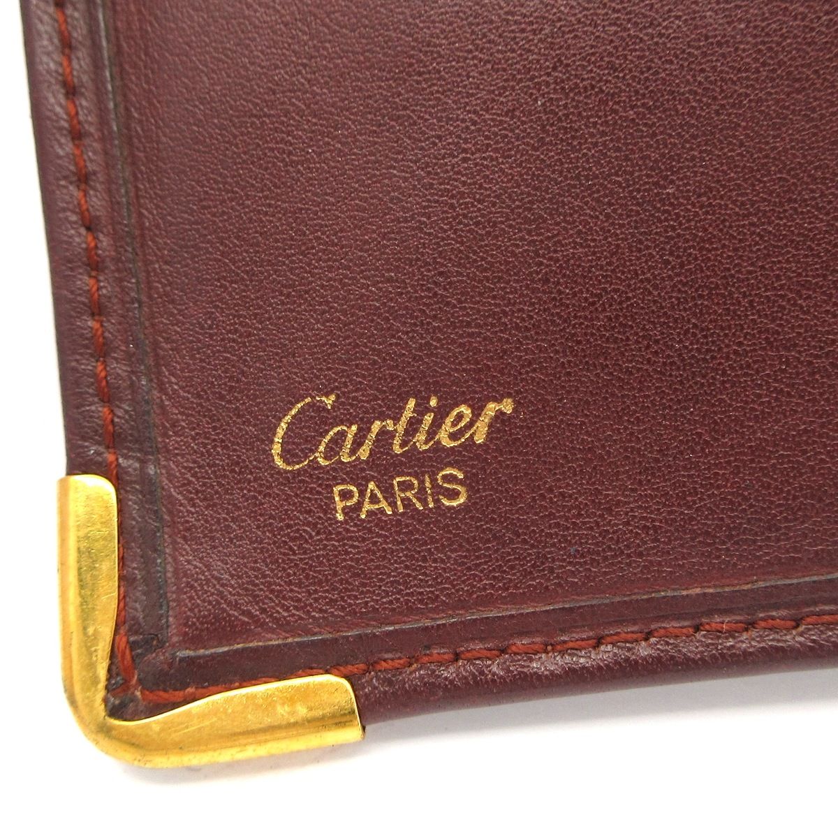 Cartier(カルティエ) 2つ折り財布 マストライン ボルドー レザー