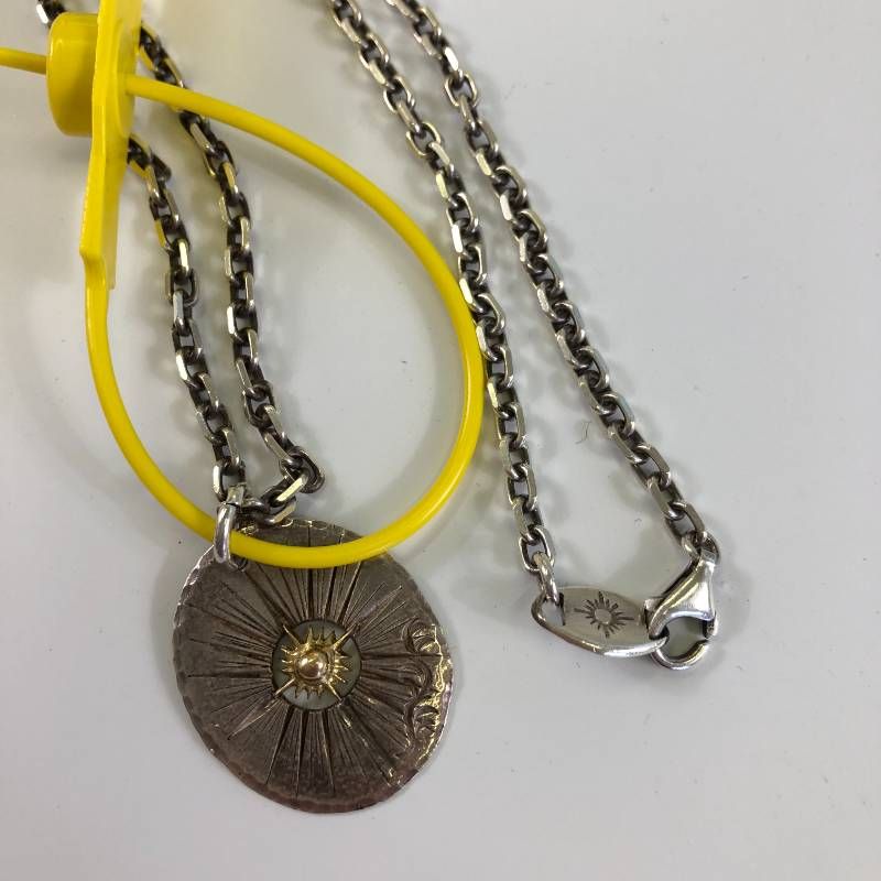 ARIZONA DOM K18太陽神プレート ネックレス SV925