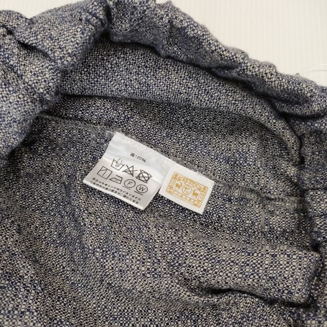 中川政七商店 麻のメランジ織パンツ リネンイージーワイド パンツ ネイビー レディース 中川政七商店 5-1016M∞ DECORATOM_COM_BR