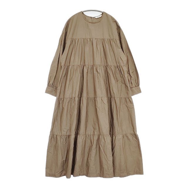 GYMPHLEX コットンティアードワンピース 定価24200円 GY-G0066 ワンピース ブラウン レディース ジムフレックス 5-1016M∞