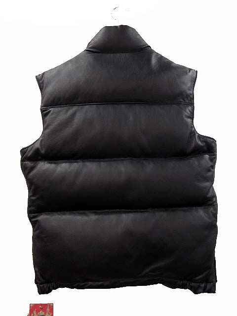 ショット SCHOTT ラムレザー ダウンベスト 204D USA製 ブラック 羊革 L