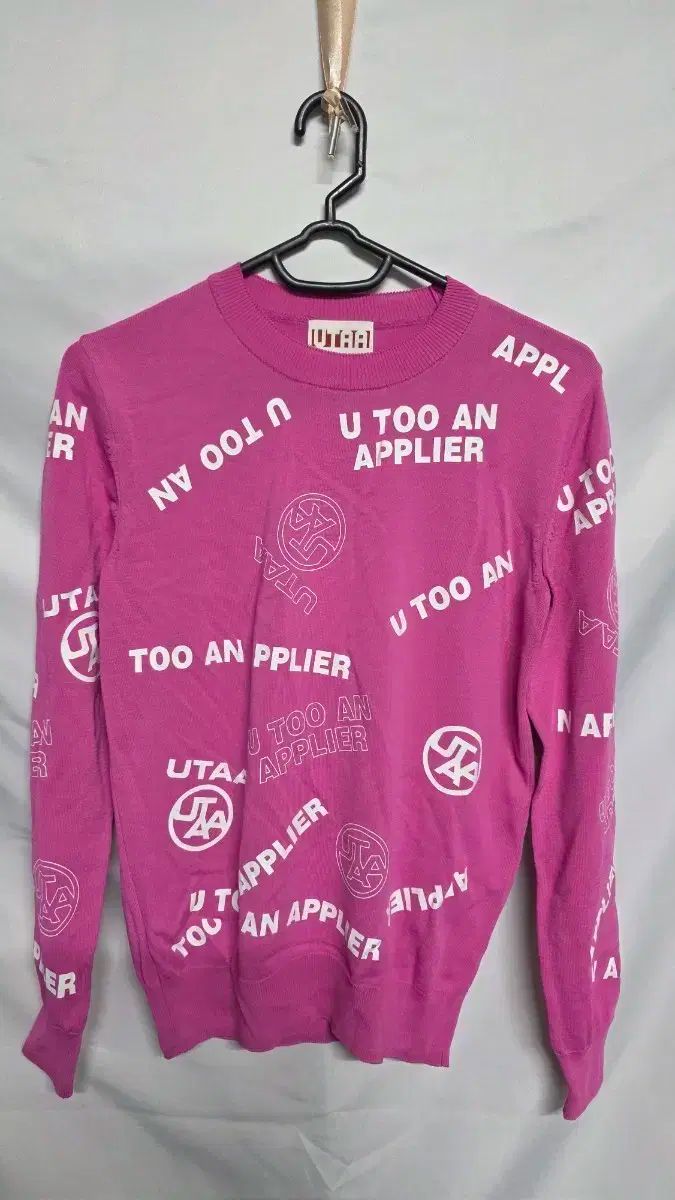 080 UTAA ピンク色 プリンティング レディース ゴルフニットTシャツ