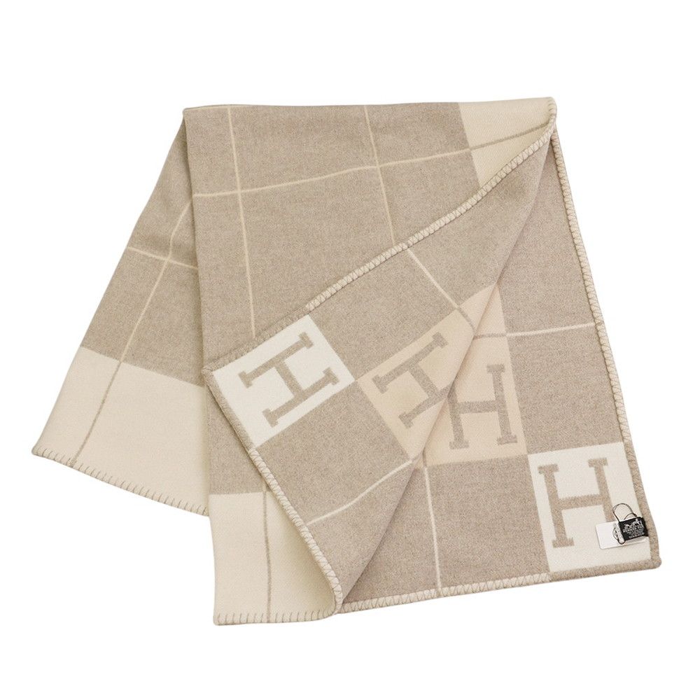 エルメス ブランケット アヴァロンIII ウール カシミヤ HERMES