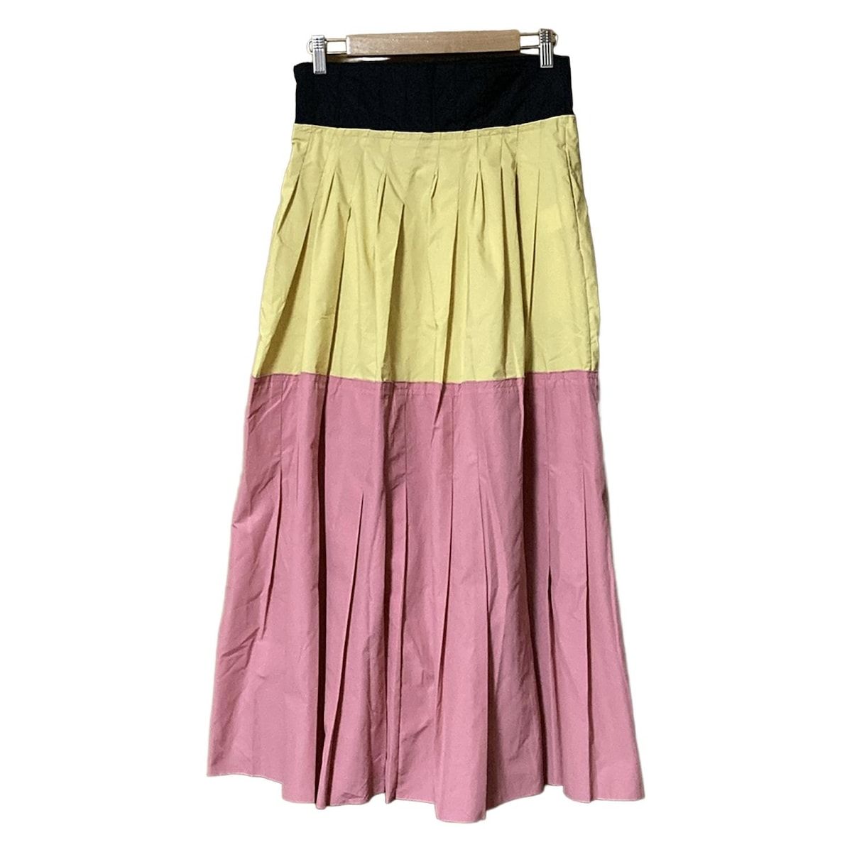 PLAN C プランシー ロングスカート サイズ36 S レディース - イエロー×ピンク マキシ丈