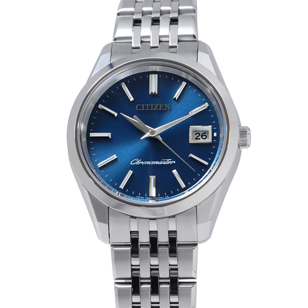 CITIZEN Eco-Drive 腕時計 文字盤 ブルー 青 ステンレスバンド 