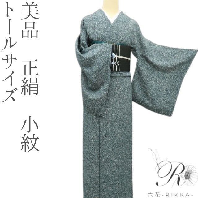 六花-RIKKA- 正絹 トールサイズ 手縫い 小紋 着物 A 3736
