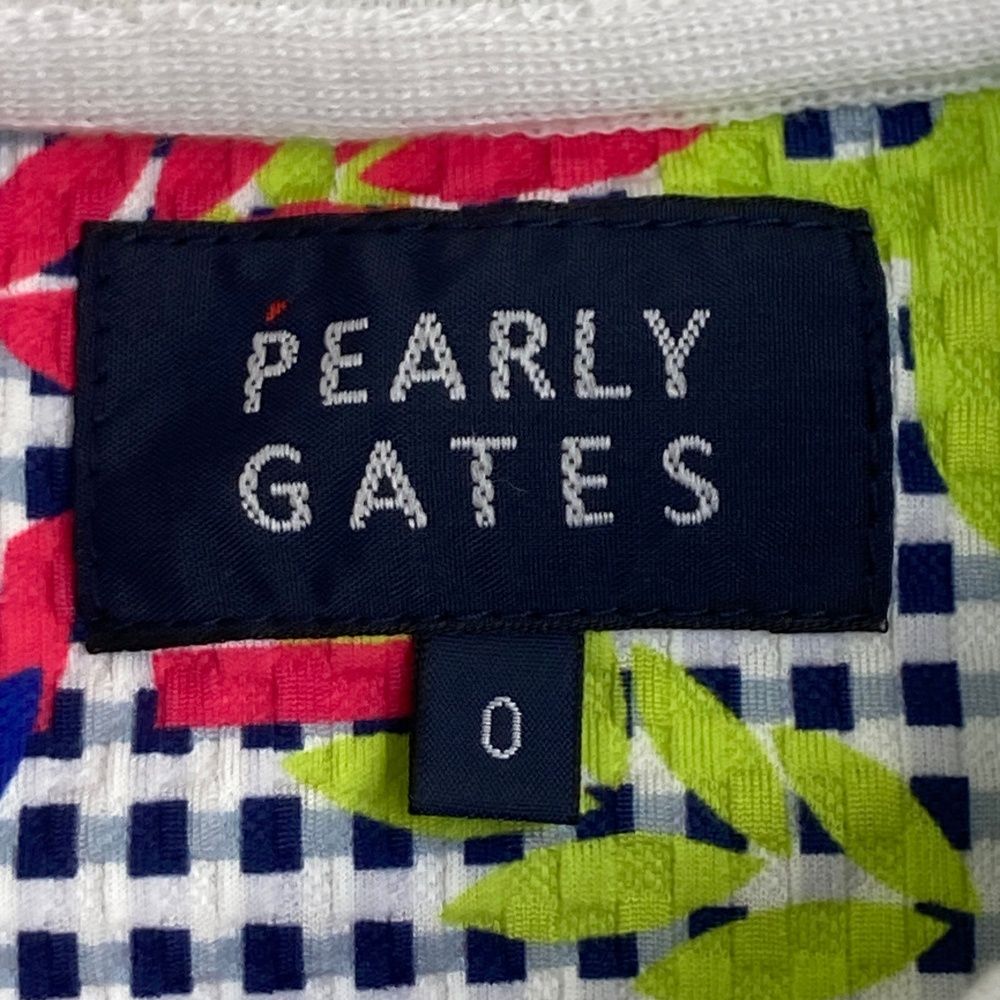 サイズ：0 PEARLY GATES パーリーゲイツ 半袖ポロシャツ ロゴ チェック