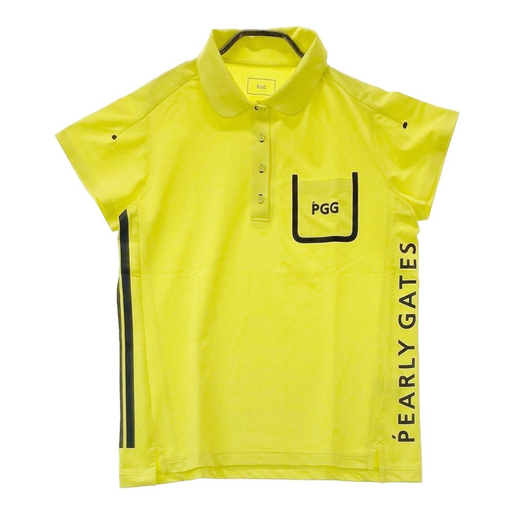 サイズ 2 PGG PEARLY GATES パーリーゲイツ 半袖ポロシャツ イエロー系 240101496441 ゴルフウェア レディース ストスト