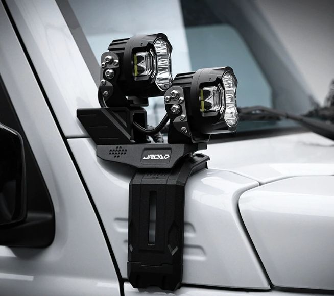 2019- 式 スズキ ジムニー ボンネット両側照明ランプ Aピラー補助灯 2色ライト FFCRYSTALESIA_COM