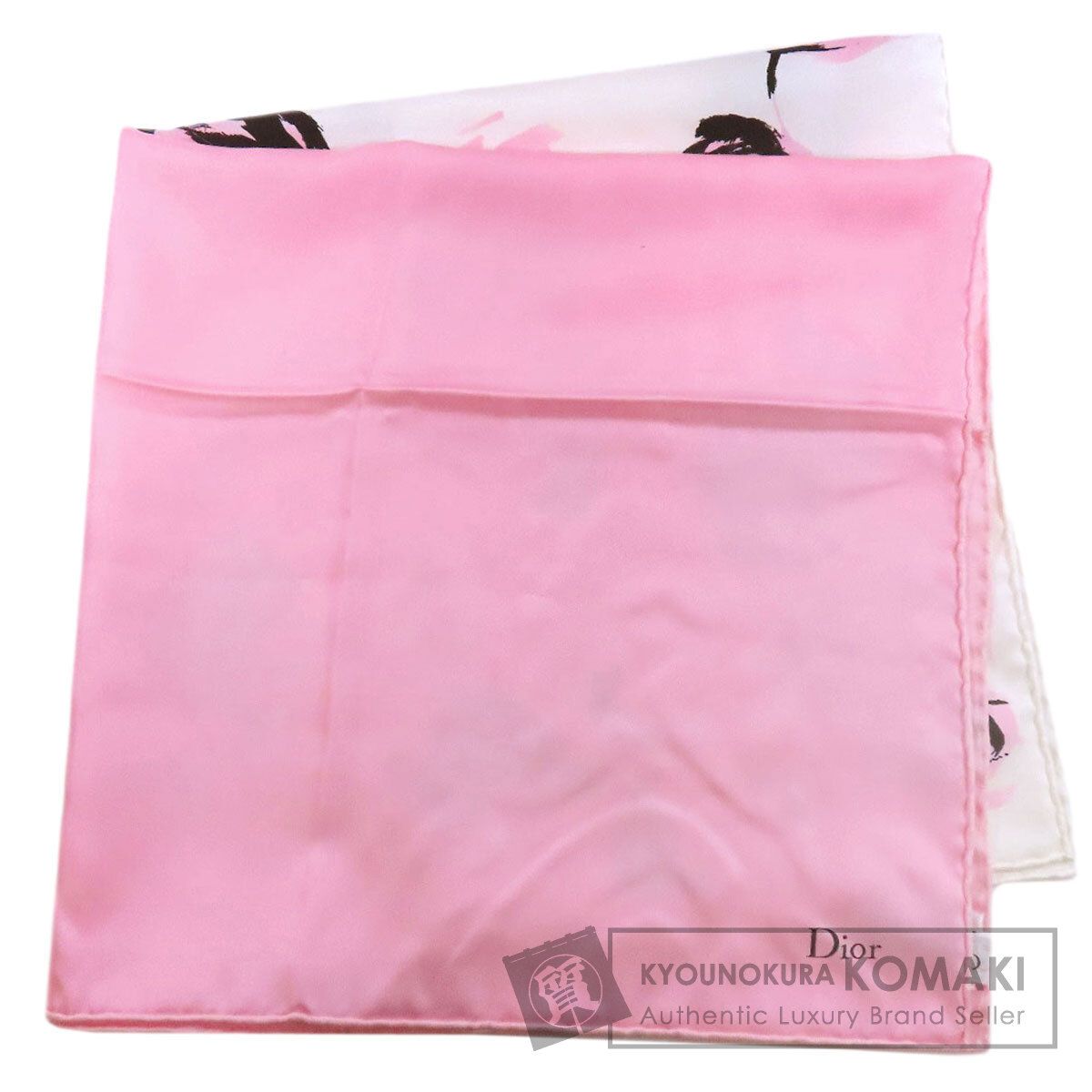 CHRISTIAN DIOR クリスチャンディオール フラワー柄 スカーフ シルク レディース