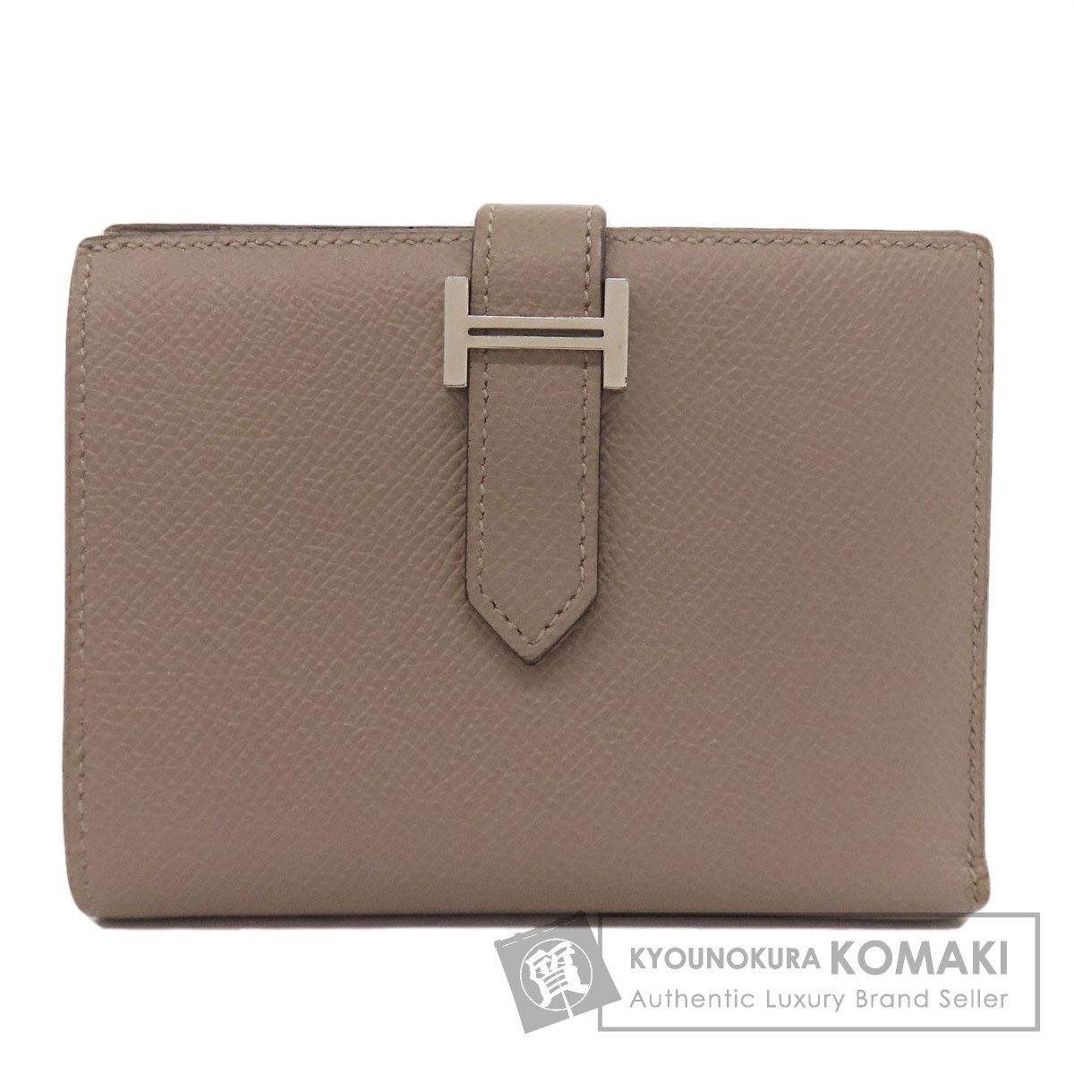 HERMES エルメス ベアンコンパクト シルバー金具 二つ折り財布 小銭入れあり エプソン レディース