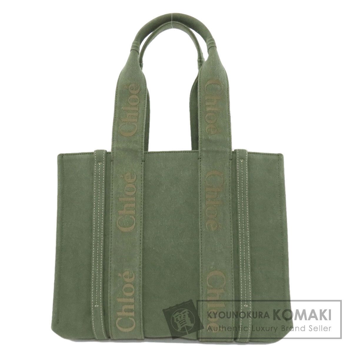 CHLOE クロエ ウッディトート トートバッグ キャンバス レディース