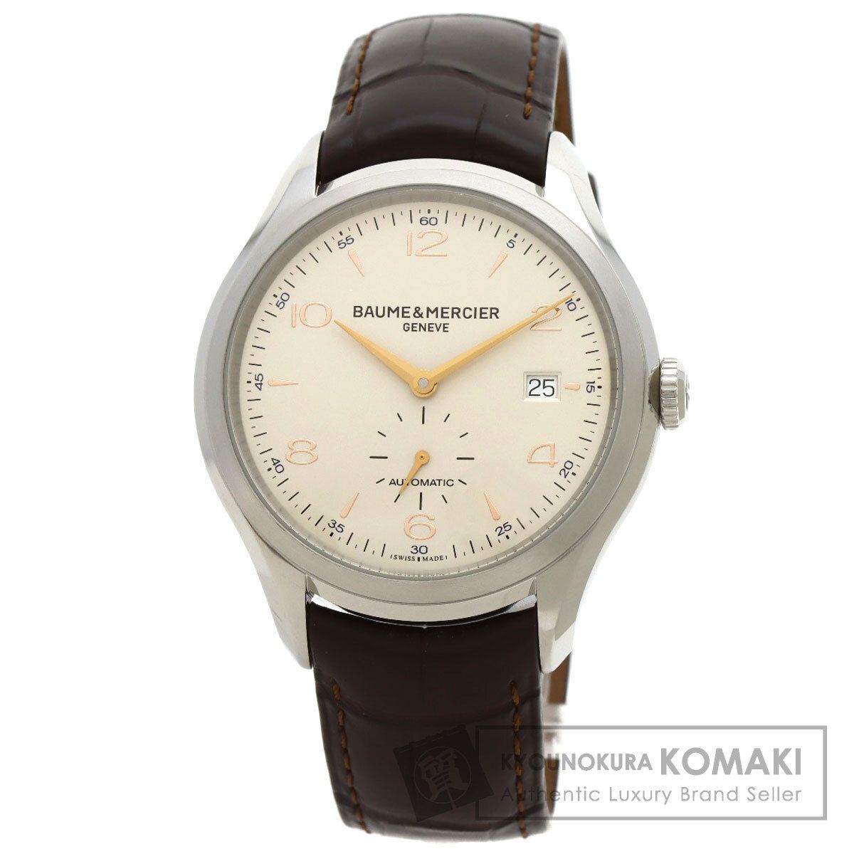 Baume - Mercier ボーム＆メルシェ MOA10054 クリフトン 腕時計 SS 革 メンズ