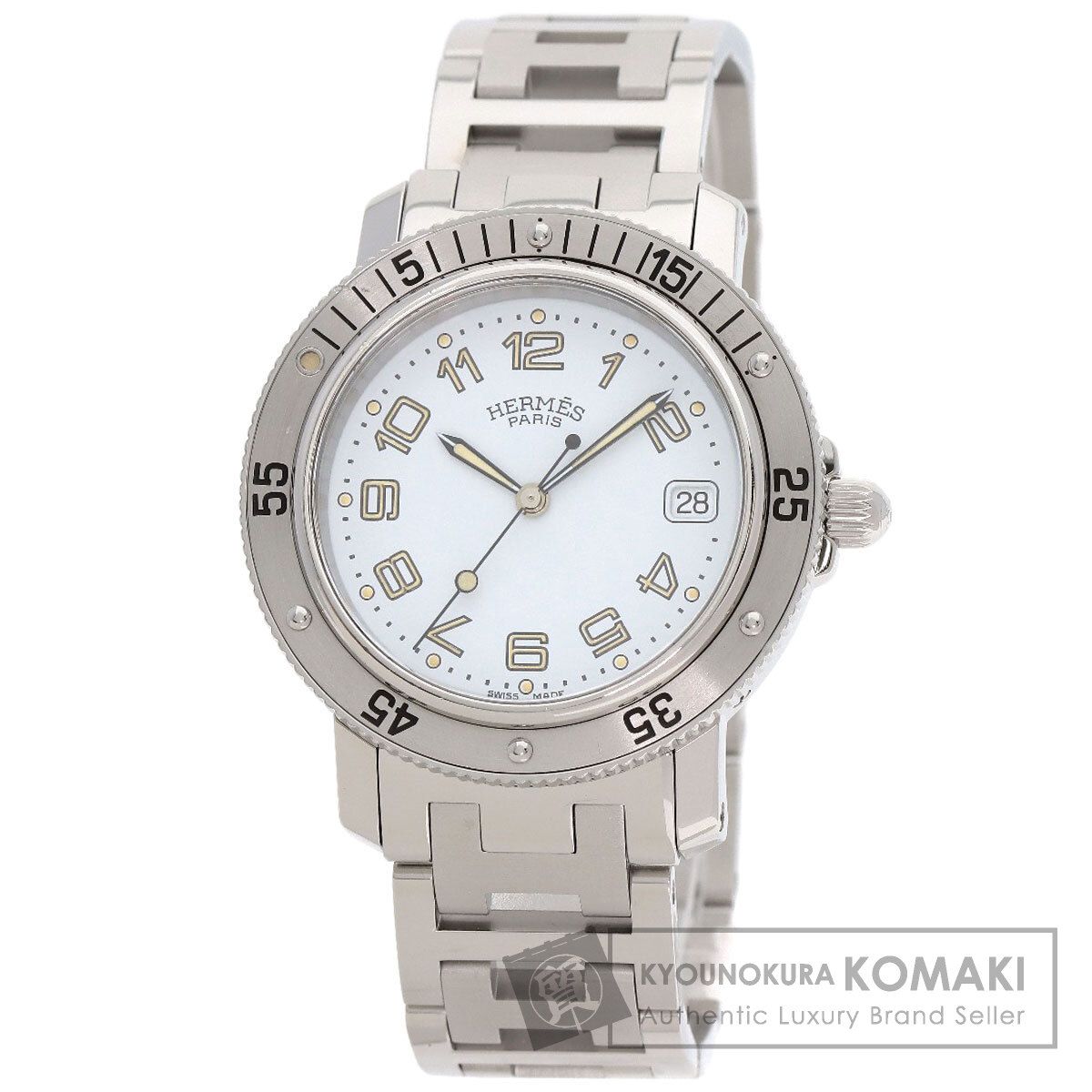 HERMES エルメス CL7.710 クリッパー ダイバー 腕時計 SS SS メンズ