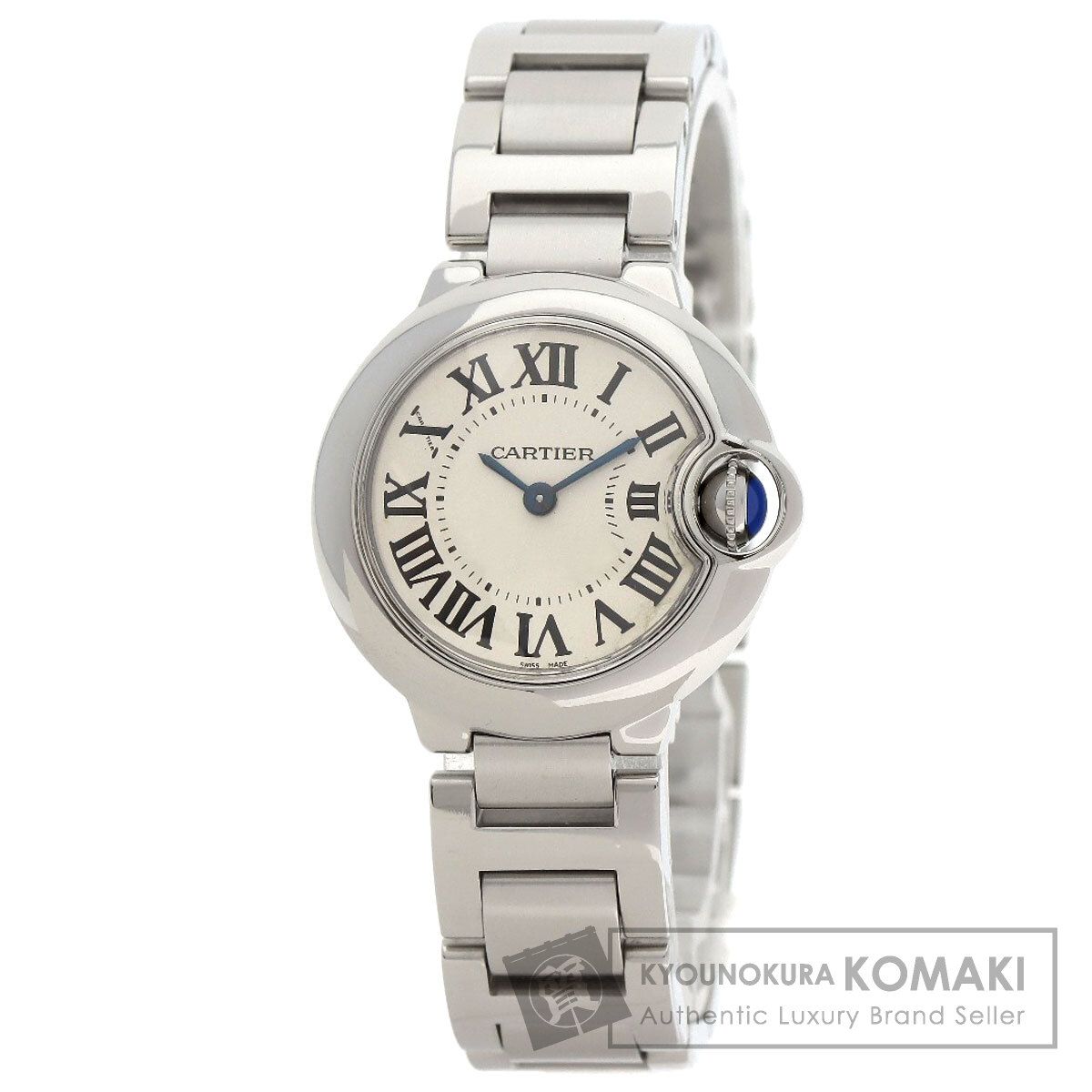 CARTIER カルティエ W69010Z4 バロンブルーSM 腕時計 SS SS レディース