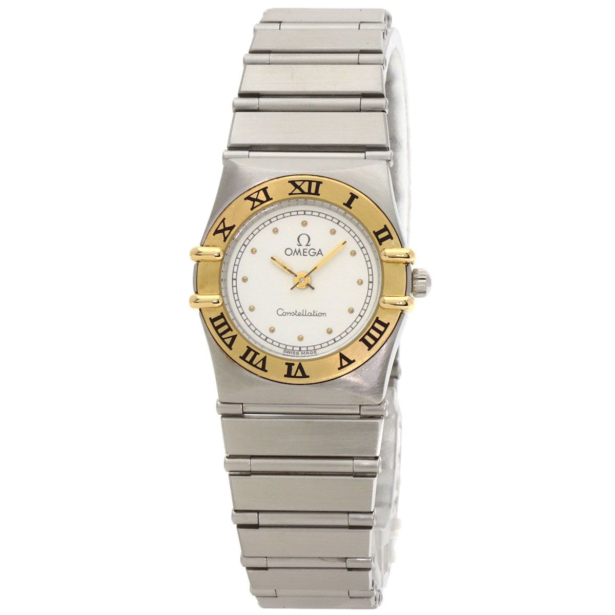 OMEGA オメガ コンステレーション フラットベゼル 腕時計 SS K 18 YG レディース