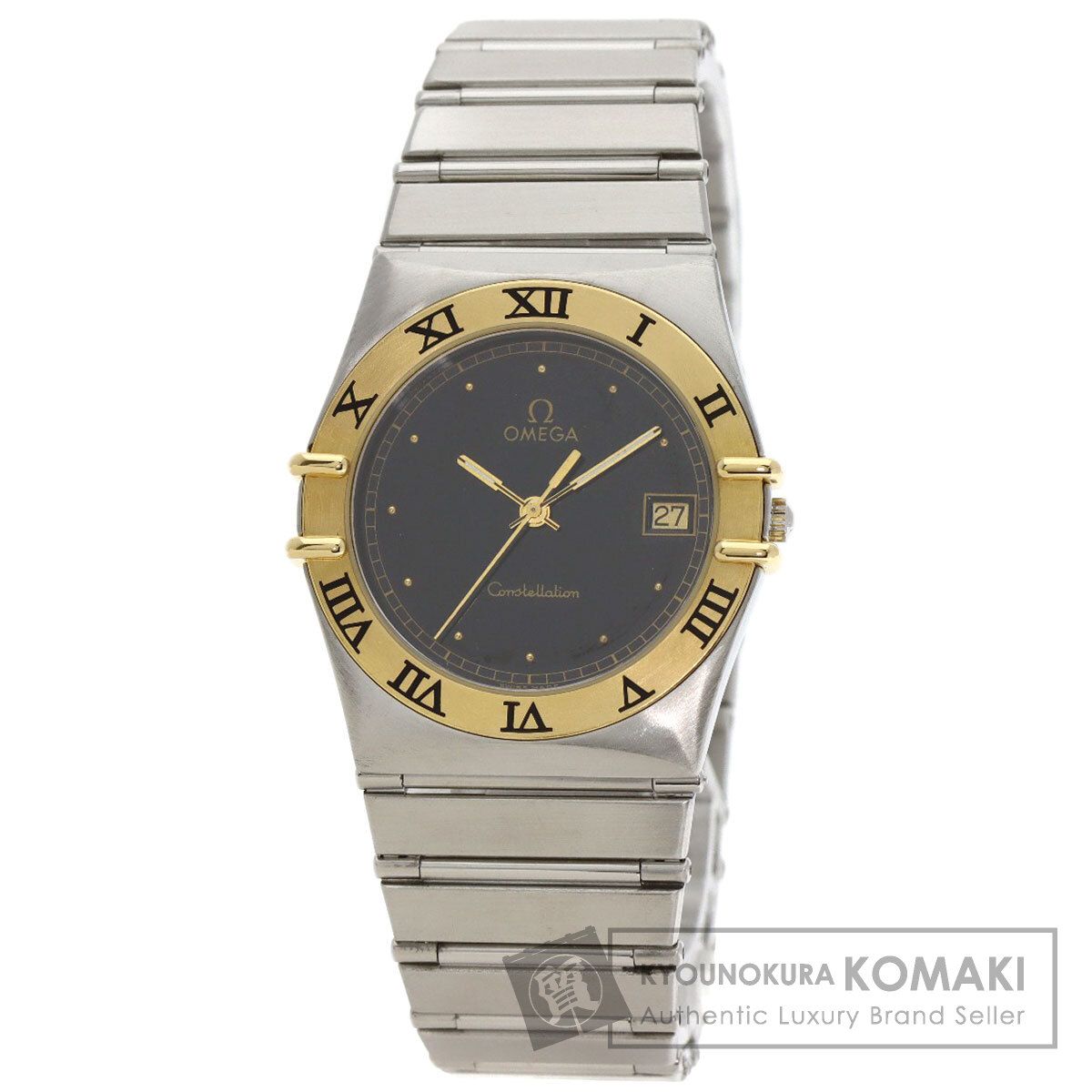 OMEGA オメガ コンステレーション フラットベゼル 腕時計 SS SSxK18YG メンズ