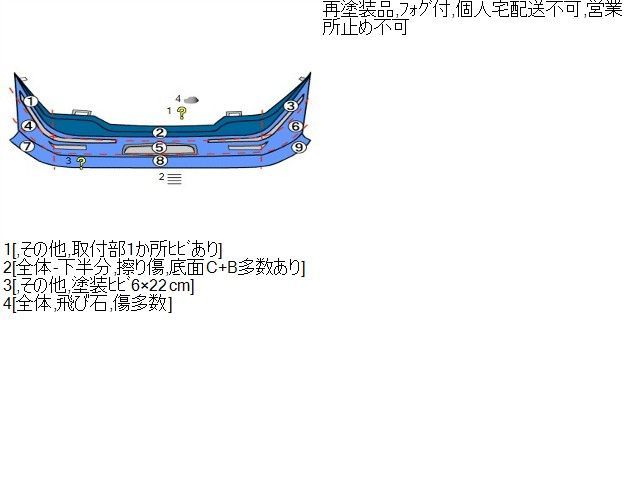 【新品本物】 個人宅不可 離島不可 プジョー 208 ABA-A9HN01 フロントバンパー バンパー 個人宅配送不可 営業所止め不可 自社品番250503