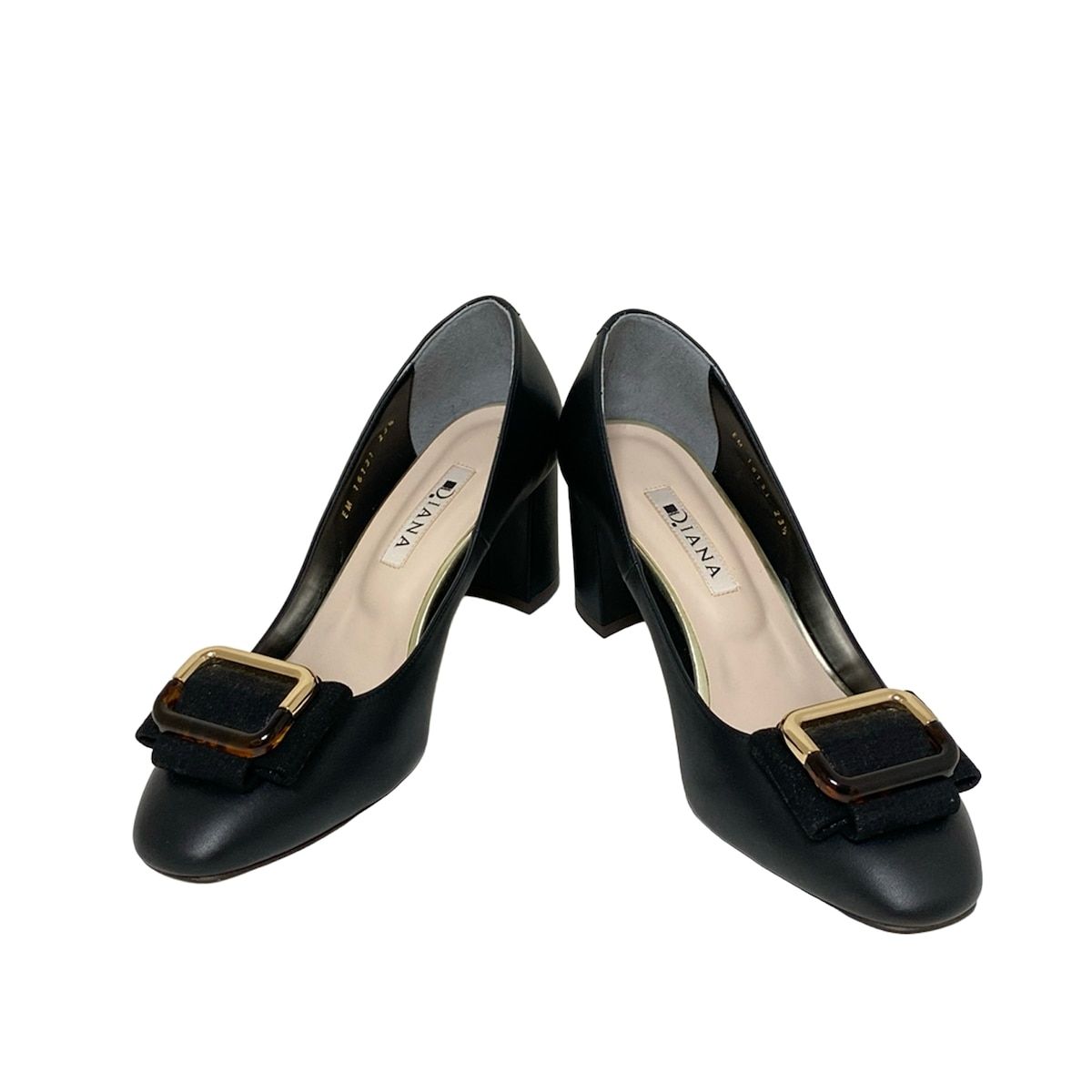 DIANA ダイアナ パンプス 23 1 2 レディース - 黒 リボン レザー