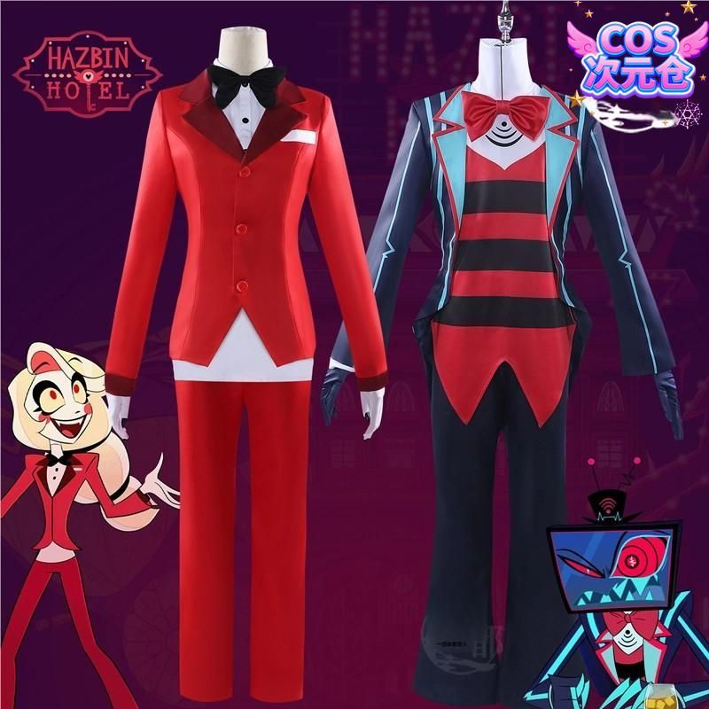 ♥ 霧都 ウードゥ ヘルーバーホテル チャーリー?モーニングスター コスプレ衣装 ヴォックス フルセット ハロウィン 新発売 仮装 キャラクター服