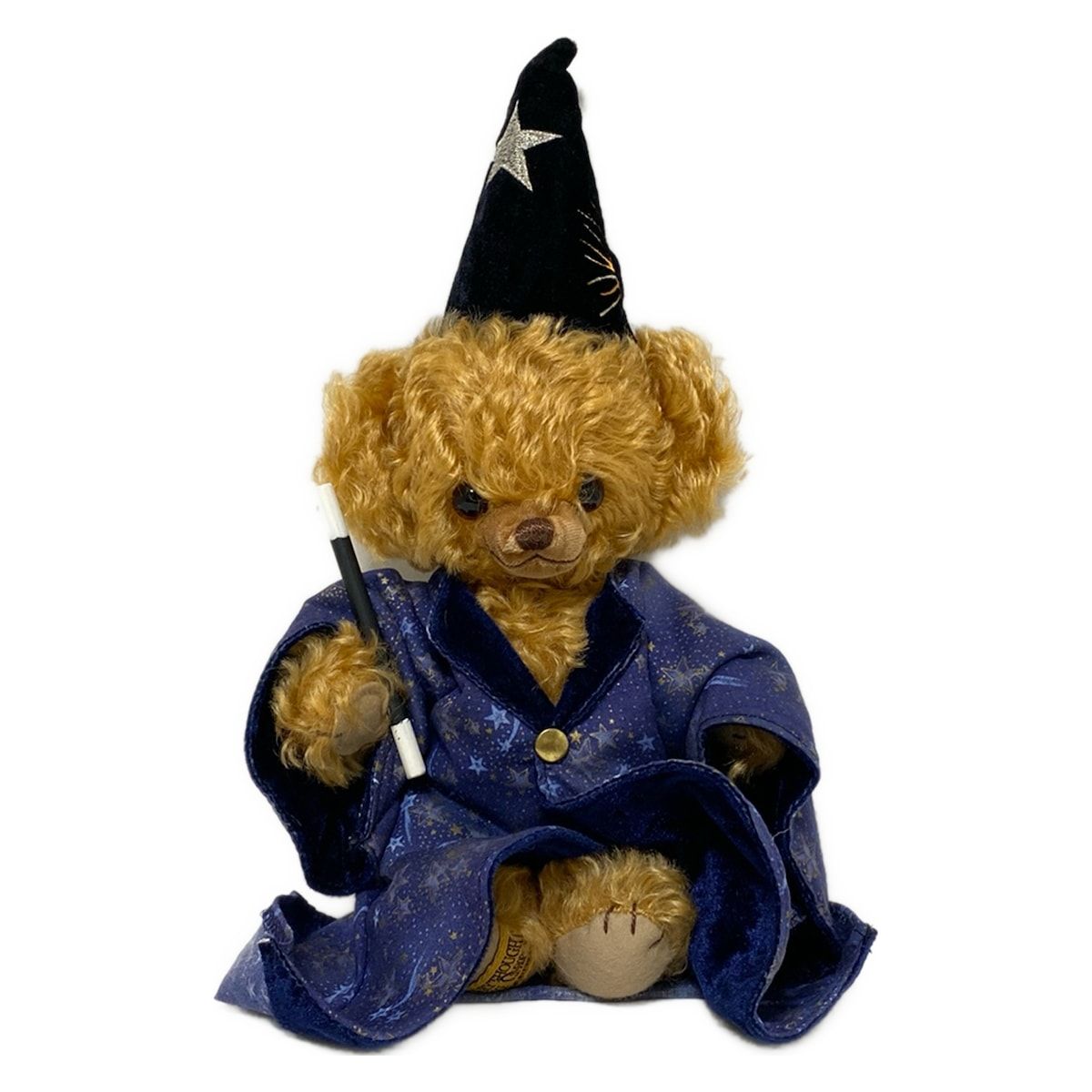 MERRY THOUGHT メリーソート ぬいぐるみ - ライトブラウン×ネイビー×マルチ 刺繍|スター 星 |クマ フェイクファー