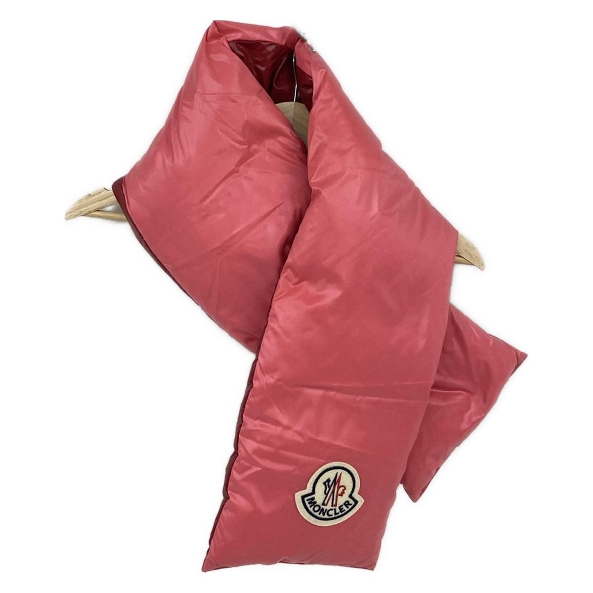 MONCLER モンクレール マフラー - ピンク×ボルドー SCIARPA シャルパ ダウン フェザー