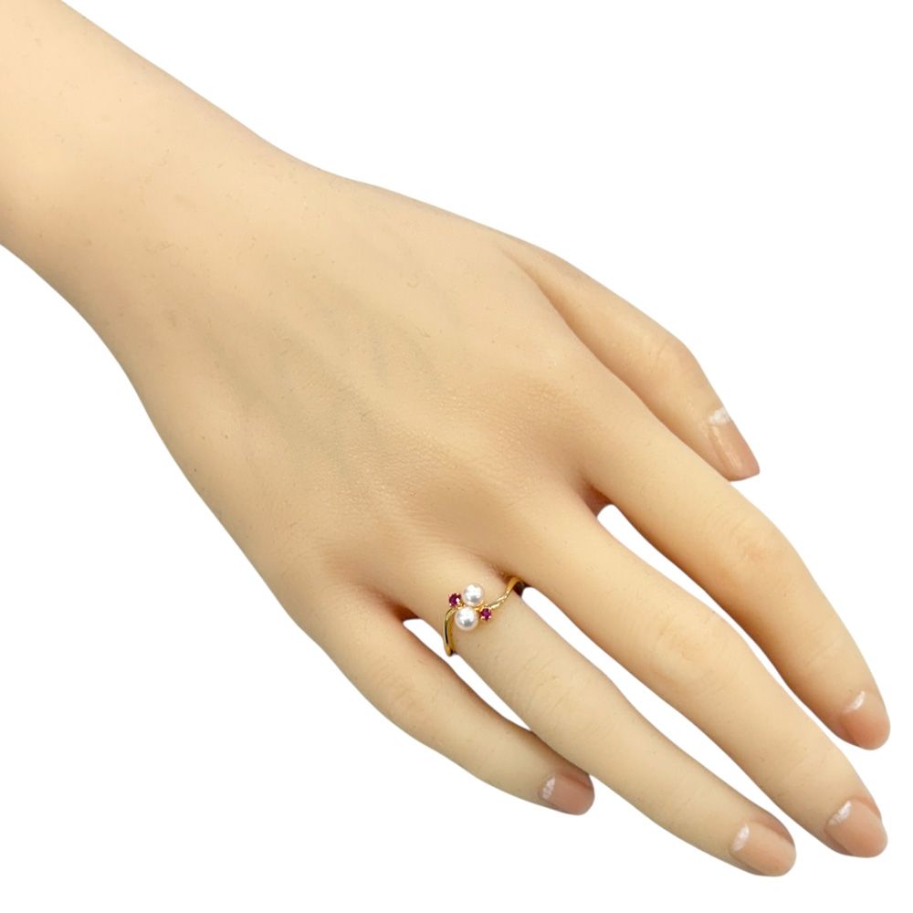 リング 指輪 10号 18金 K18イエローゴールド パール レディース