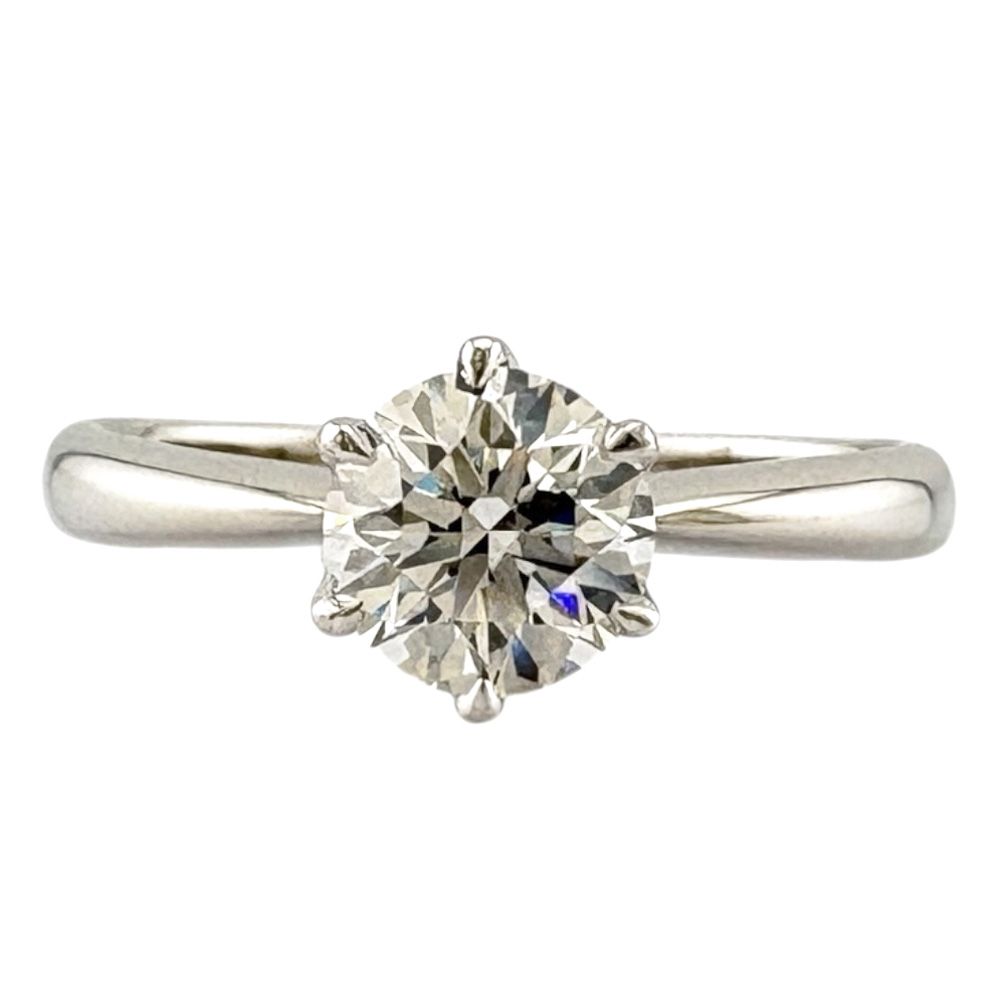 リング 指輪 17.5号 Pt900プラチナ ダイヤモンド レディース 中古