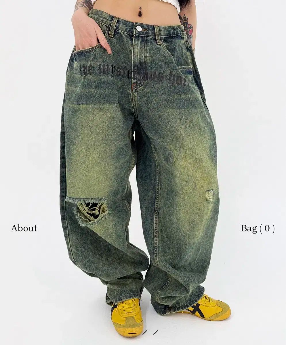 THE MYSTERIOUS HOTEL ザ ミステリアス ホテル 옐로우 デニム 1サイズ