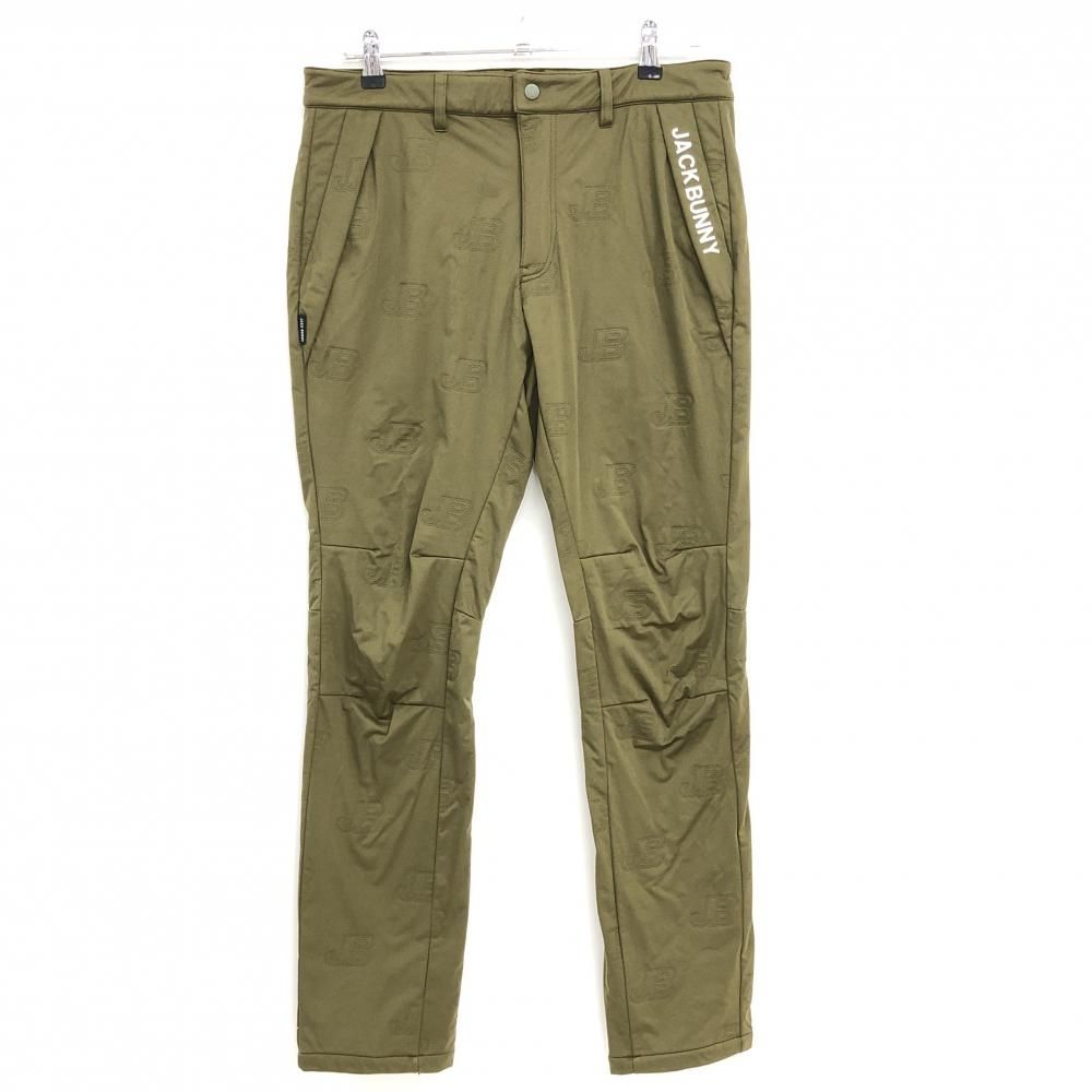 超 ジャックバニー パンツ カーキ ロゴパンチング 裏起毛 メンズ 5 L ゴルフウェア Jack Bunny