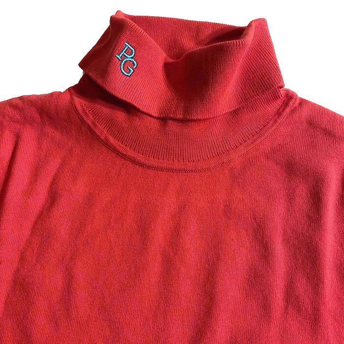 PEARLY GATES パーリーゲイツ ゴルフ カシミヤタッチ SUSTAIN加工 コットン混 タートルネック 長袖 ニット プルオーバー ゴルフウェア 053-2274091 定価1.9万 レッド 022 50930w02 LLC-HASEGAWATOSO_COM
