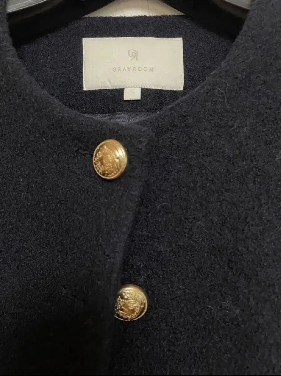 グレー ルーム シーティー ウール100 ツイード ジャケット