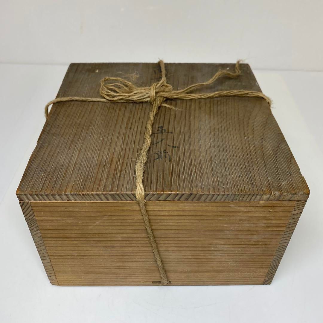 中国明時代 古染付上手菊図皿5枚 木箱付 約15.5㎝ 東Y7-0116☆2F