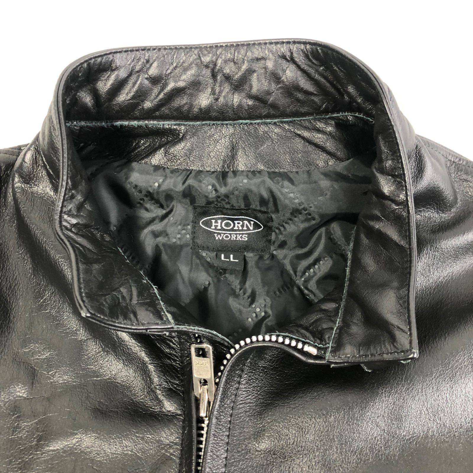 HORN WORKS シングルライダース バッファローレザー Mサイズ Horn