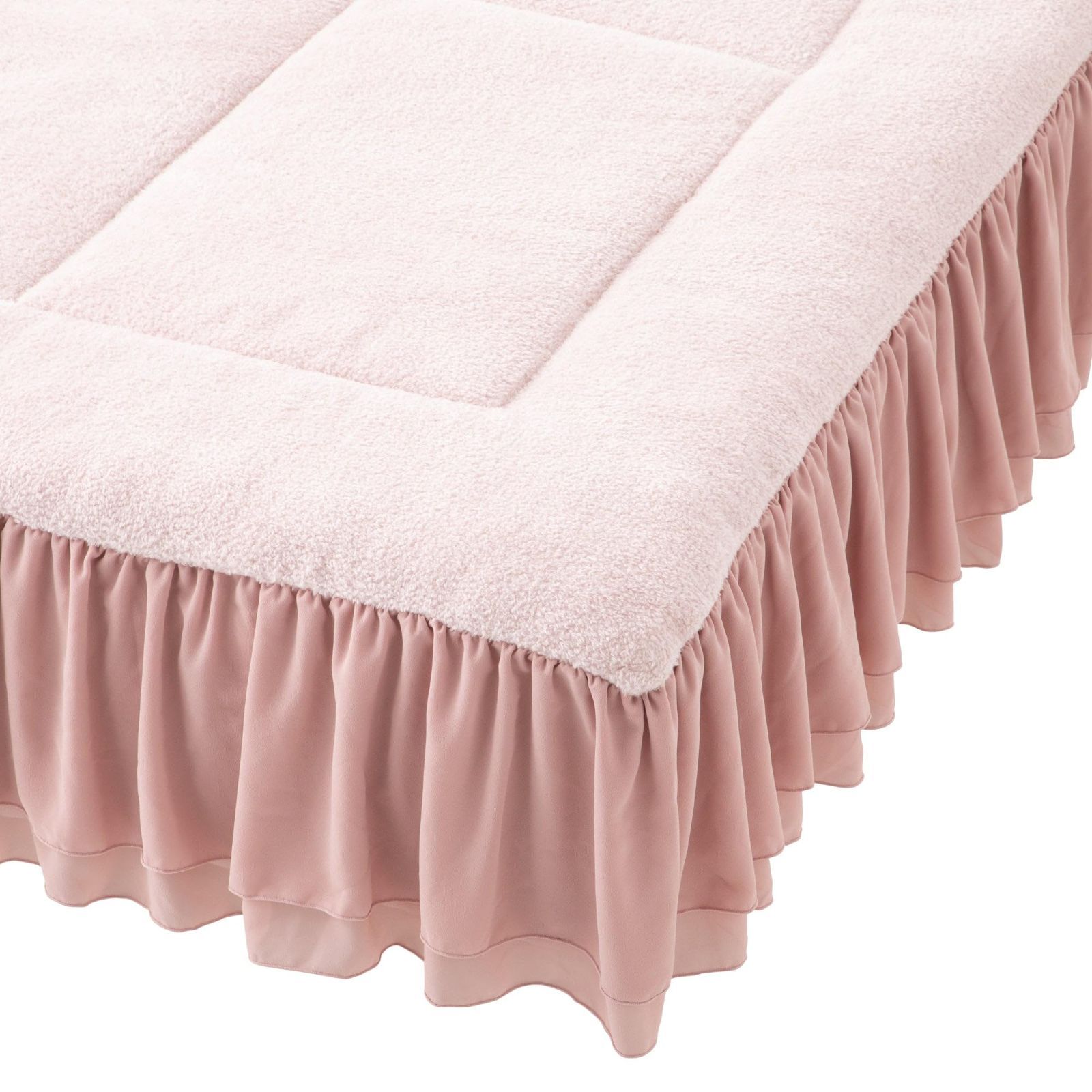 数量 ベッドパッド ダブル フリル ホワモコ ピンク WARMY フランフラン 2025年モデル Francfranc