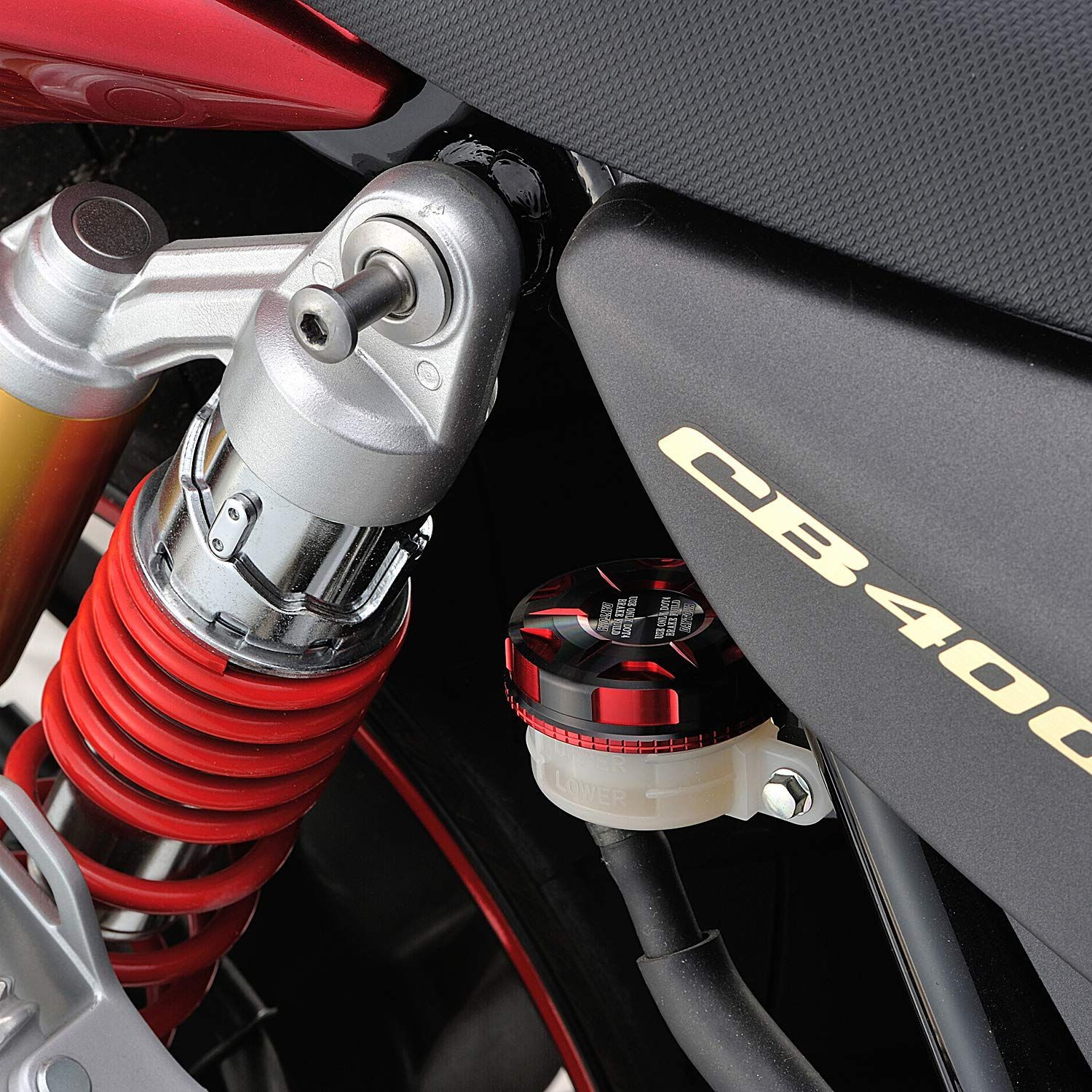 レッド キャップセット 99517 ZONE ゾーン PREMIUM バイク キャップ マスターシリンダー CB400SF SB 99-22 デイトナ Daytona BRIGHTFACE_UK