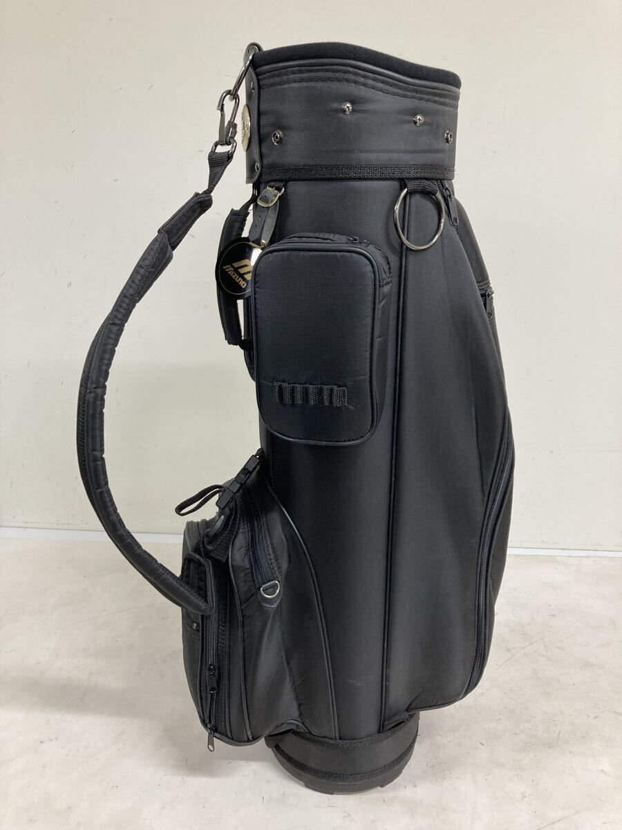 Mizuno ブラックキャディバッグ 黒 ストラップ付｜Mizuno ブラック