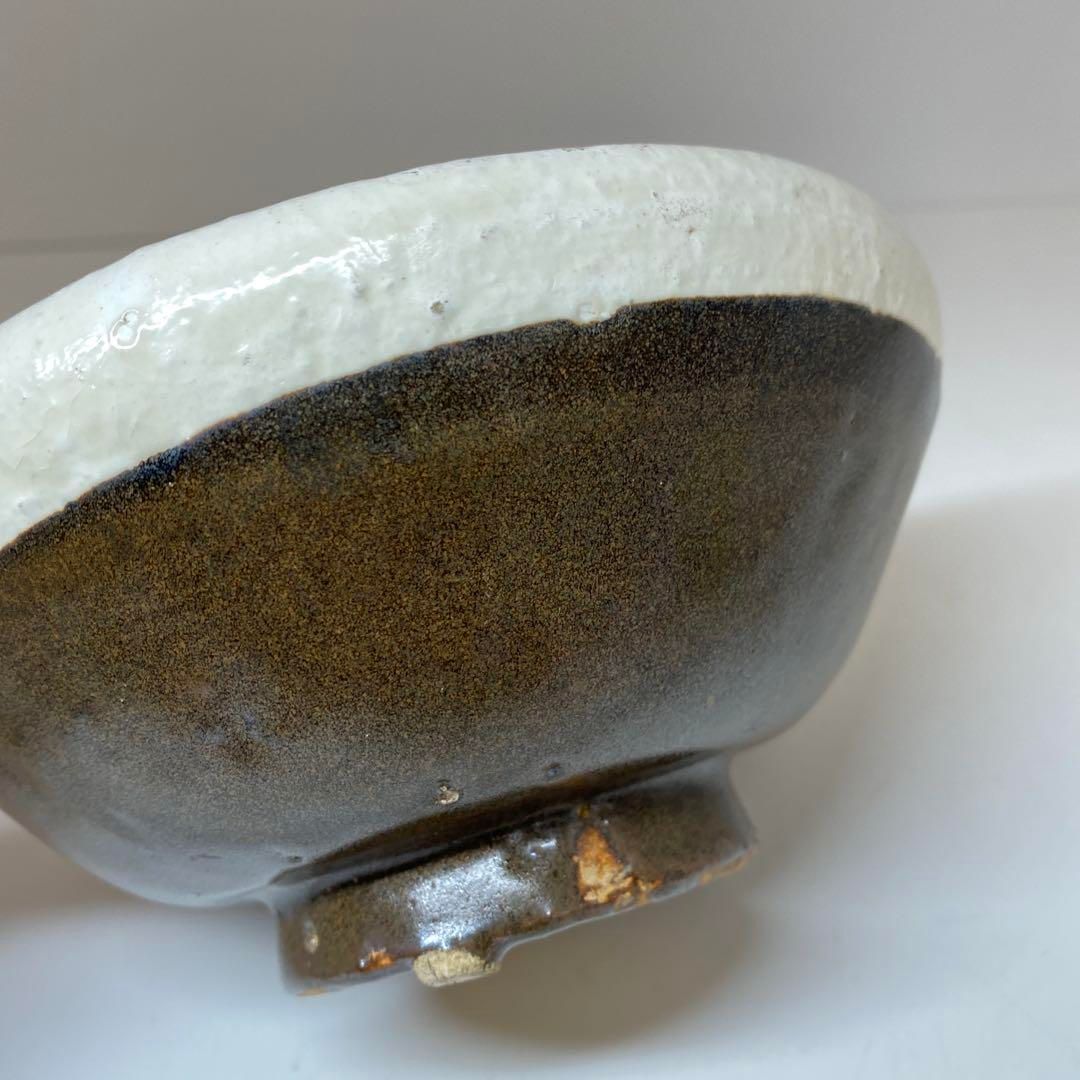 中国明時代 磁州窯鉄絵鉢 幅16.3㎝ 東Y7-0117☆2F