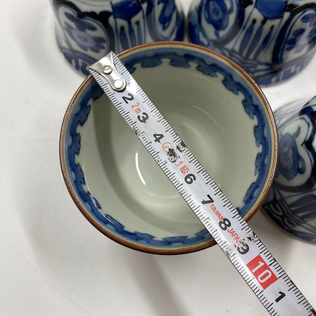 香山精製　染付そば猪口5客　口径約8.5㎝　東Y7-0117① 香山精製 染付そば猪口5客 口径約8.5㎝ 東Y7-0117① 香山