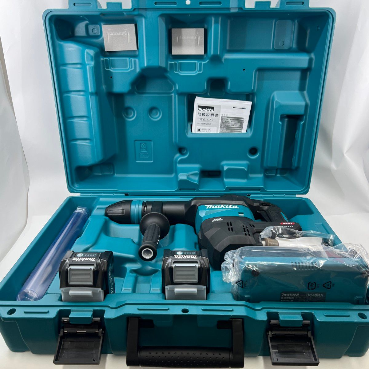 〇〇MAKITA マキタ 充電式ハンマドリル 40v HM001GRMX グリーン ♥品 充電器 充電池2個 ケース付