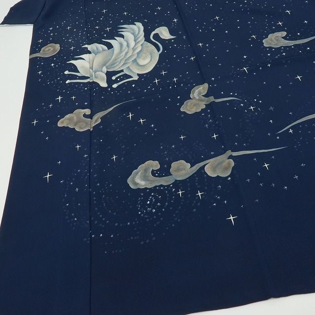 六花 RIKKA 正絹 単衣 ペガサス 手縫い 訪問着 着物 A 3745