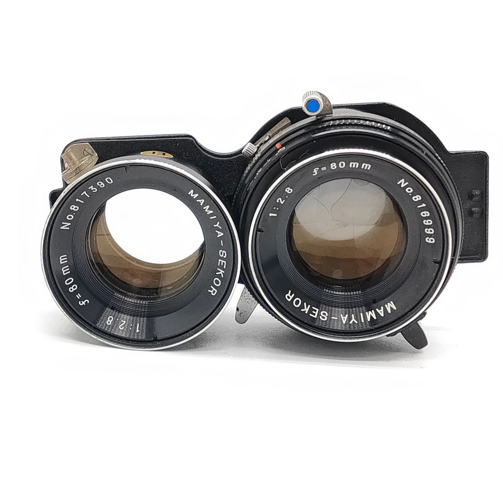 希少】マミヤ Mamiya SEKOR 80mm f/2.8 Blue Dot 標準 レンズ 二眼レフ