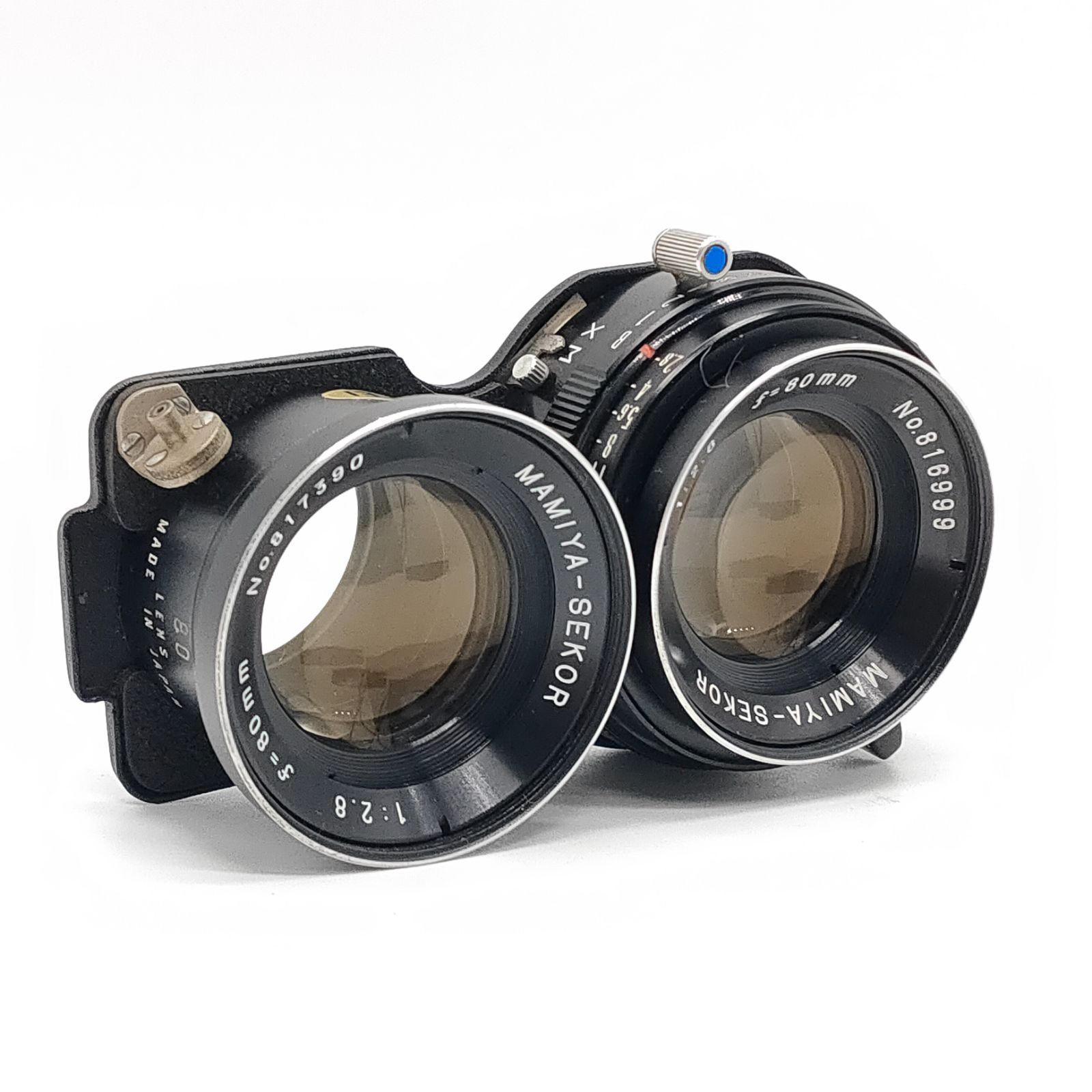 『希少』 マミヤ Mamiya SEKOR 80mm f/2.8 ブルードット 希少】マミヤ Mamiya SEKOR 80mm f/2.8 Blue Dot 標準 レンズ 二眼レフ