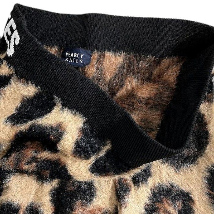 PEARLY GATES パーリーゲイツ ゴルフ シャギーニット レオパード柄